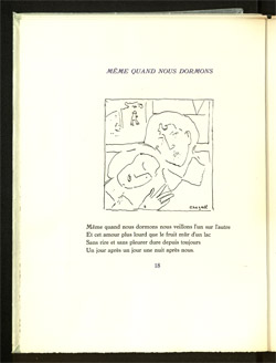 Aus: Paul Eluard, Le dur désir de durer, mit 25 Ill. von Marc Chagall. Paris 1946