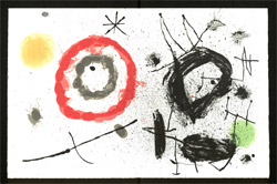 Aus: Yvan Goll, Bouquet de Rèves pour Neila, mit 18 Ill. von Jean Miró. Paris 1967