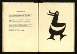 Aus: Tristan Tzara, De nos oiseaux: poèmes, mit 10 Ill. Von Hans Arp. Paris 1929
