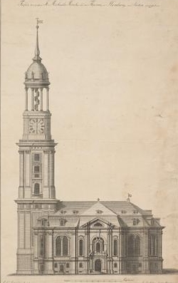 Architekturzeichnung der Sankt Michaeliskirche