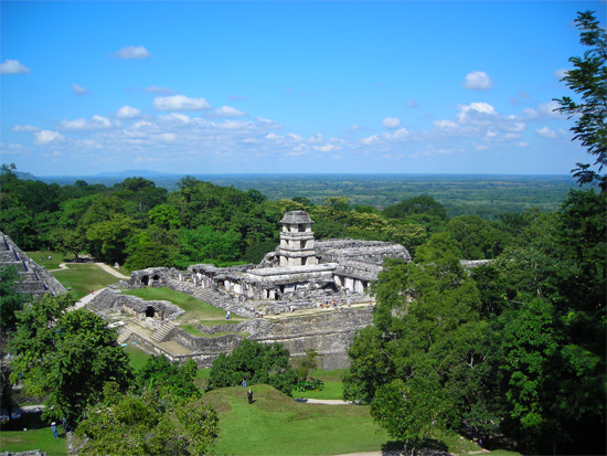 Palast in Palenque, Chiapas, Mexiko