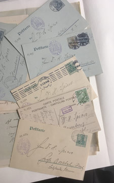 Postenkarten von Gustav Falke aus Spieros Autographensammlung
