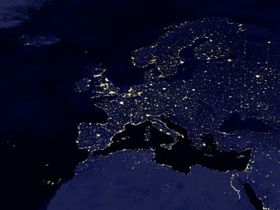 Europa bei Nacht