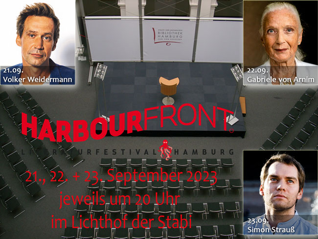 Harbour Front Literaturfestival im Lichthof der Stabi Hamburg