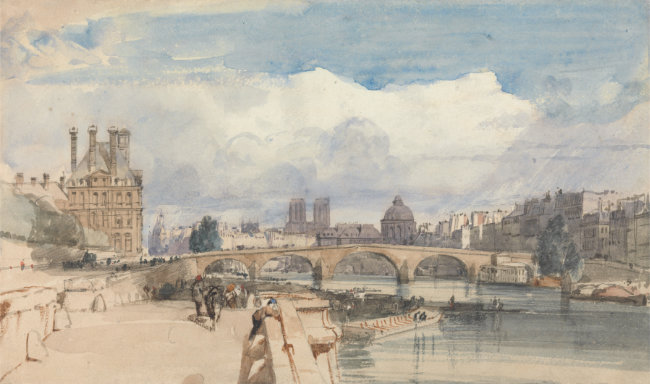 Thomas Shotter Boys, Paris The Pont Royal, c.1828, Yale Center for British Art, Paul Mellon