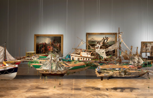 ‘Installation view of Entangled Pasts, 1768-Now: Art, Colonialism and Change, Royal Academy, 2024. Photo: Marcus J. Leith.’