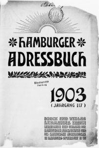 Hamburger Adressbuch 1903
