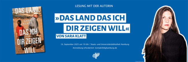 Das Land, das ich dir Zeigen will: Lesung mit Sara Klatt
