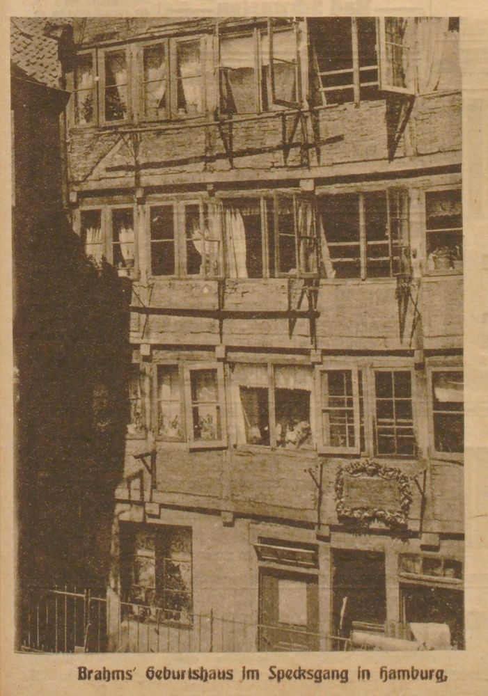 Blick auf das alte Hamburg im Hamburger Fremdenblatt