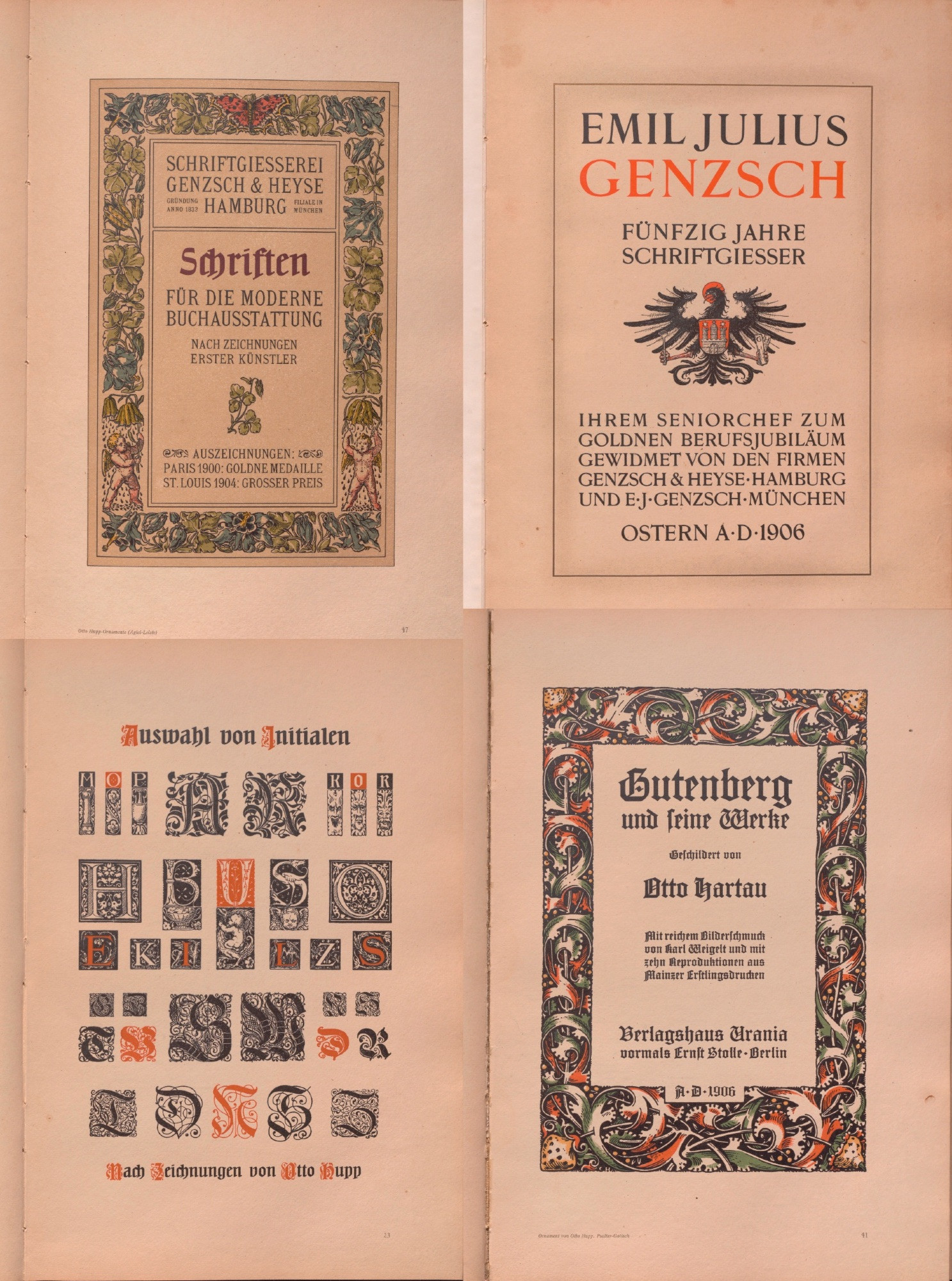 Emil Julius Genzsch: 50 Jahre Schriftgiesser (1906)