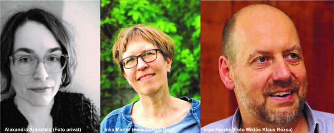 Alexandra Kranefeld (Foto privat), Inka Marter (Foto Christa Paul) und Ingo Herzke (Foto Klaus Rózsa)